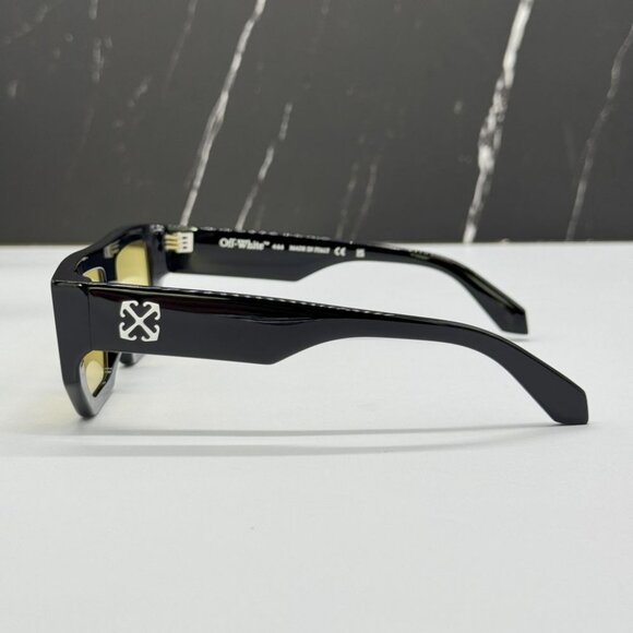 NEW OFF-WHITE OERI13F VANCOUVER 1018 SUNGLASSES UNISEX BLACK SQUARE EYEWEAR - Picture 9 of 12